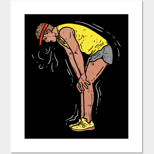 Runner Jogging - Out of breath - Funny Running Posters and Art